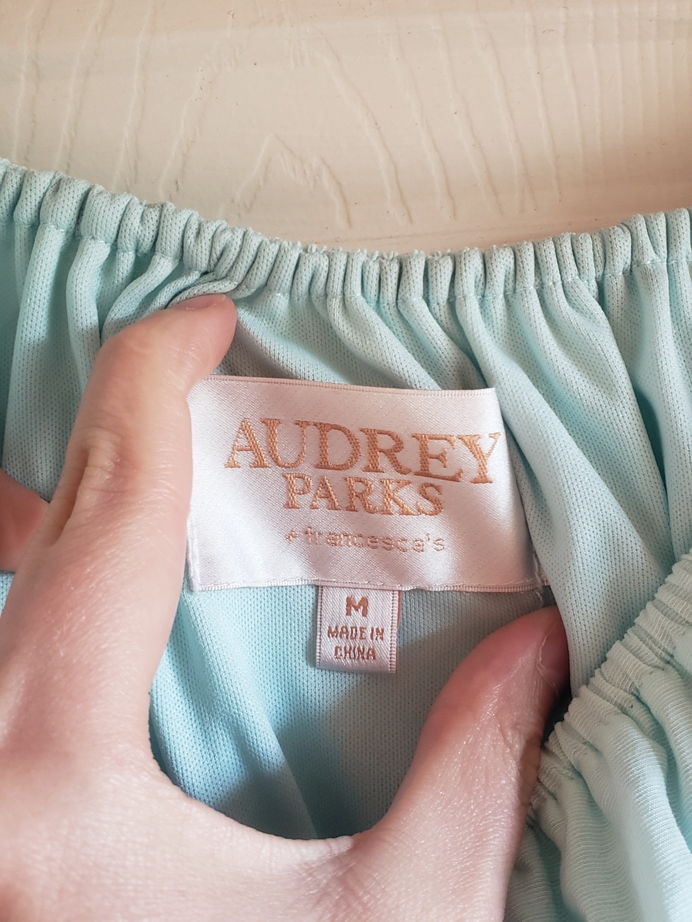 Francesca's Collections Light Aqua Puff Sleeve Dress - Picture 2 of 3